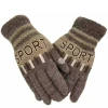 Double-layer mohair gloves for men and women, winter knitted woolen gloves, thickened and fleece warm gloves, cold-proof and frost-resistant Item Picture